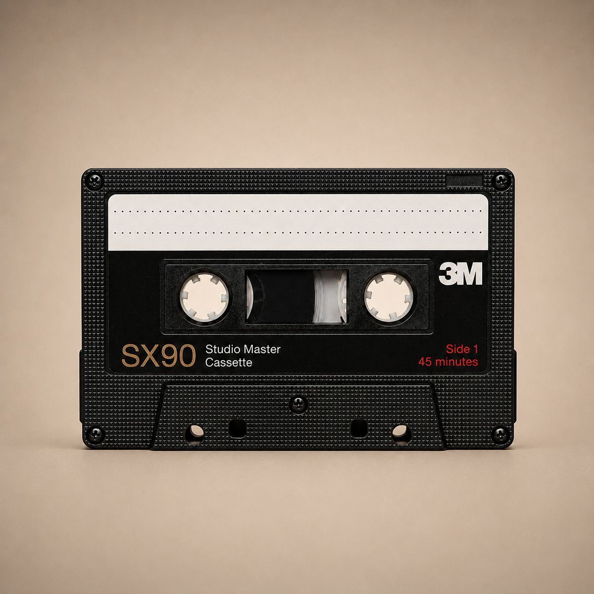 Audio cassette tape ready for digital transfer.